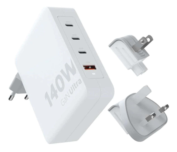 XTORM Ładowarka turystyczna 140W GaN +kabel USB-C PD biała - 1208862 - zdjęcie